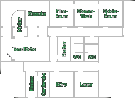 Grundriss des Clubs